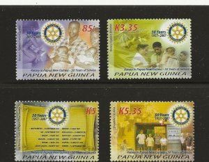Papua New Guinea 2007 Rotary International  set of 4  sg.1193-6 MNH