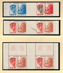 FRENCH POLYNESIA Sc C170 NH ISSUE OF 1979 - PERF+IMPERF+PROOF PAIRS - (WG09)