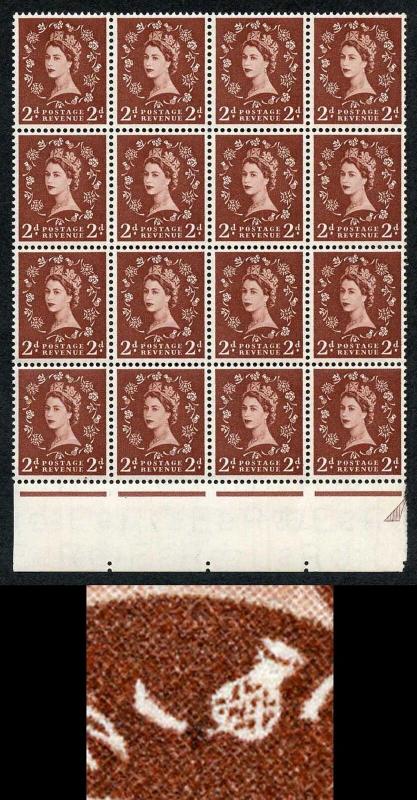 S37g 2d Edward Wmk U/M Marginal Block 16 Retouched (ebay 1)