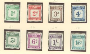 Solomon Islands (British Solomon Islands) #J1-J8 Unused Single (Complete Set)