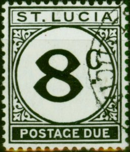 St Lucia 1949 8c Black SGD9a Chalk V.F.U