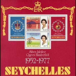 SEYCHELLES 1977 - Scott# 387a S/S S.Jubilee NH