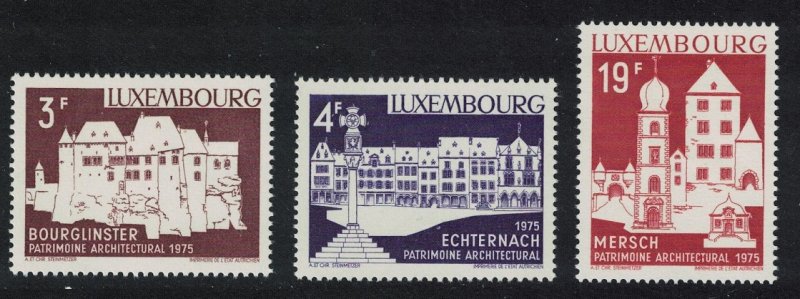 Luxembourg European Architectural Heritage Year 3v 1975 MNH SG#944-946