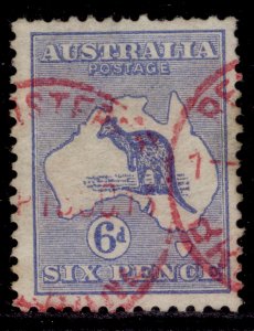 AUSTRALIA GV SG9, 6d ultramarine, USED. Cat £20.