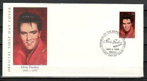 Marshall Is., Scott cat. 608. Singer Elvis Presley issue. First day cover. ^