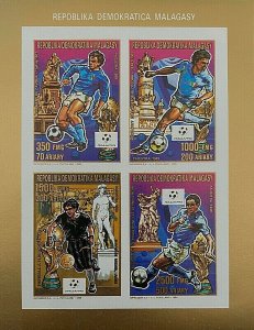 Stamps M/S Mint Football Worldcup Italy 90 / Stamps Leaf Foot Italy 90-