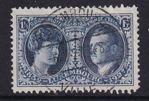 Luxembourg   #B24  used 1927  Grand Duchess and Prince 1 1/2fr