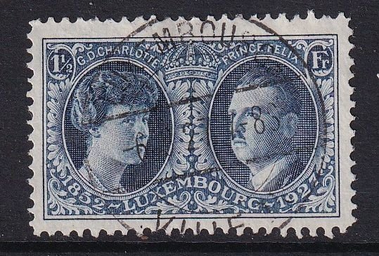 Luxembourg   #B24  used 1927  Grand Duchess and Prince 1 1/2fr