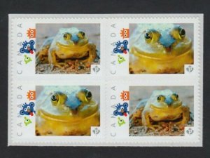 FROG = MACRO Block of 4 Picture Postage stamps MNH Canada 2015 [p15/11fgB42]