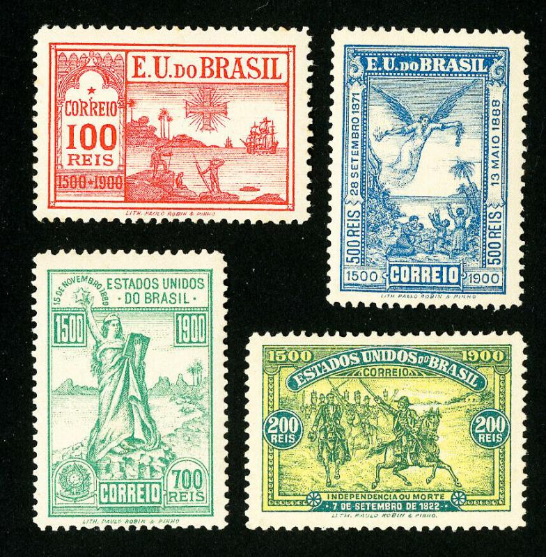 Brazil Stamps # 162-165 VF OG LH Set of 4 Scott Value $29.00