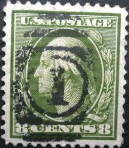 used # 337, 8c green,Wash-Frank issue,1908-09 (6065)