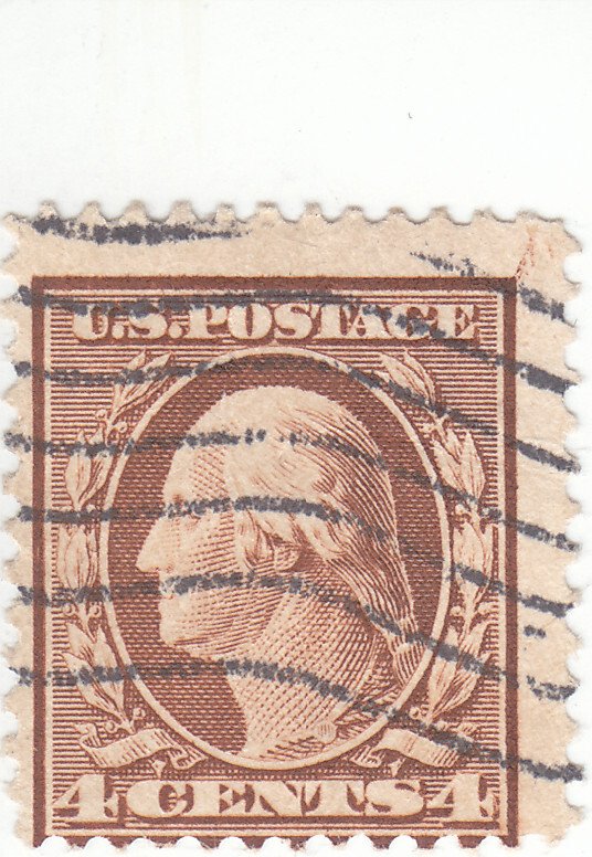 Scott #334 - 4c Orange Brown - Washington - Used