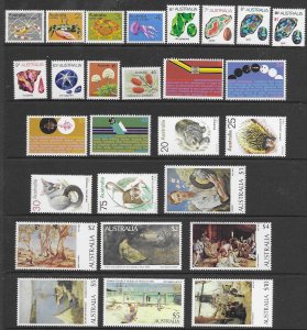 Australia 554-79    1973-84 set 26  fvf mint nh