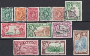 Jamaica 1938 Fine Used Short Set To 2/- 12 Values Nice Cds