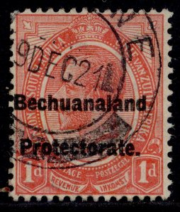 BECHUANALAND PROTECTORATE GV SG F3, 1d scarlet, FINE USED. Cat £150. CDS