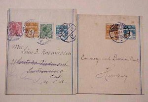 DENMARK  WRAPPER  1915 TO USA, 1903 TO GERMANY