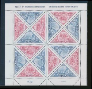 UNITED STATES (US) 3130-3131 32c PACFIC 97 MINT NH SHEET OF 16
