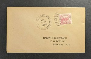 1927 SS President Harrison USTP Sea Post Cover to Buffalo NY