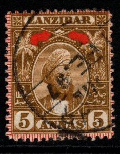 ZANZIBAR SG166 1896 5a BISTRE FINE USED