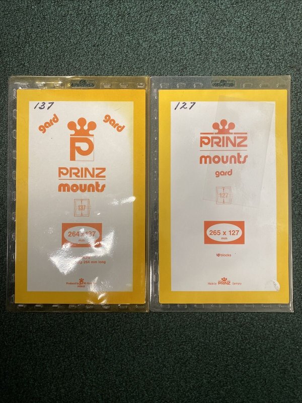 PRINZ Scott Mounts - CLEAR - 127 & 137x264mm Blocks Group Of 2