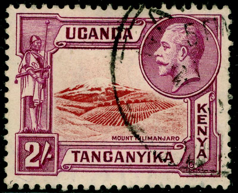 KENYA UGANDA TANGANYIKA SG119, 2s lake & purple, USED.