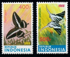 1988 Indonesia 1284-1285 Butterflies 6,00 €