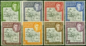 Falkland Island Dep 1946 Thick Maps Set of 8 SGG1-G8 Fine MNH