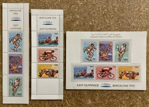 1988 Stamps Sheetlets Olympic Games Barcelona 92 Comoros Perf.-