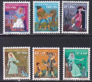 Luxembourg # B252-257, Fairy Tales, NH, 1/2 Cat.