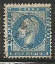 Norway Scott #4 Stamp - Used Single