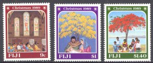 Fiji Sc# 615, 617-618 (no 45c) MNH 1989 Christmas