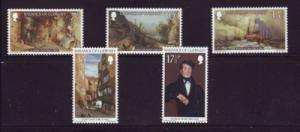 Guernsey Sc 213-7 1980 Le Lievre Paintings stamps mint NH
