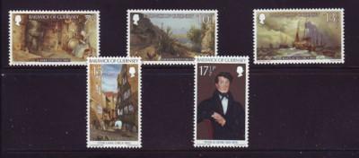 Guernsey Sc 213-7 1980 Le Lievre Paintings stamps mint NH