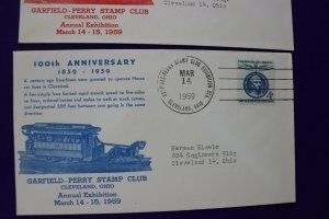 GPSC Garfield Perry stamp club Cleveland OH 1959 Horse Car Lines Philatelic Expo