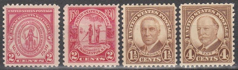 US #682-5 F-VF Unused  CV $2.95  (A8151)