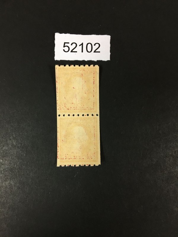 US  STAMPS # 411 LINE PAIR MINT OG NH **PSAG CERT** LOT #52102