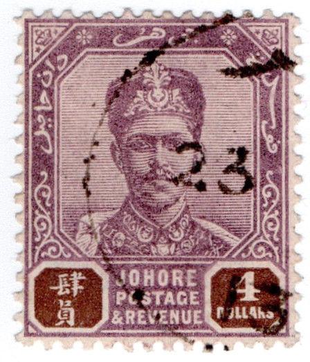 (I.B) Malaya States Revenue : Johore Duty $4