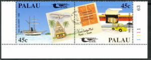 PALAU 1990 PACIFICA 90 Set in Strip Sc 248a MNH