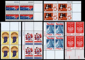 United States Plate Blocks Scott 1306 // 1322 (1966) Mint NH VF, CV $18.10 W