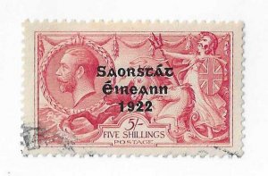 Ireland Sc #57   5sh   seahorse  used VF