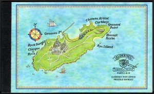 GUERNSEY-Alderney Sc. 106-28 Garrison Island 1997-8 MNH booklet