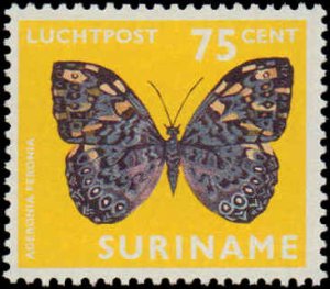 Suriname #C42-C54, Complete Set(13), 1972, Butterflies, Hinged