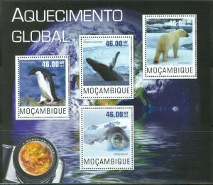 MOZAMBIQUE  2014  GLOBAL WARMING  SHEET   MINT NH