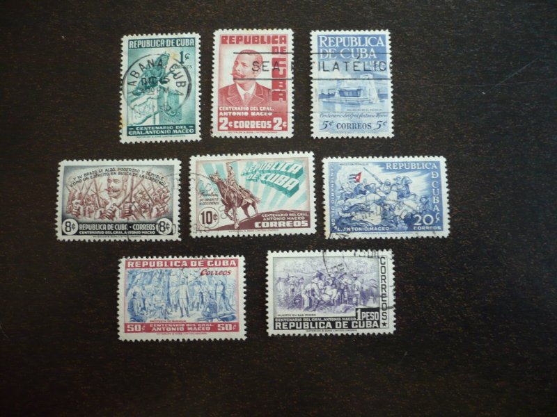 Stamps - Cuba - Scott# 423-430 -Used  Set of 8 Stamps