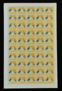 PARAGUAY 1960 UN DAY FLAGS X 50 SETS in MNH Sheets 250 Stamps [PY2]