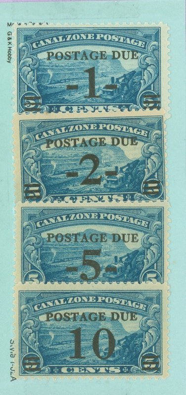 Canal Zone #J21-J24 Mint (NH) Single (Complete Set)