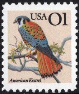 SC#2476 1¢ American Kestrel Single (1991) MNH