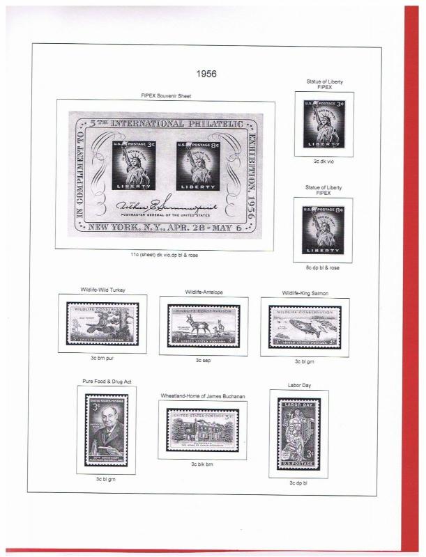 Stamp Paraprernaiia USA Volume l & ll  US black & White Stamp Album 1847-1969