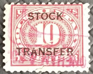 US #RD5 Used Single Stock Transfer CC SCV $.25 L31