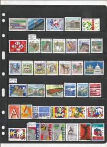 SWITZERLAND COLLECTION  ON STOCK PAGE, MINT/USED